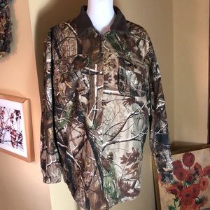 Vintage WALLS RealTree Reversable Size Medium Cotton Canvas Camouflage Oak Brown